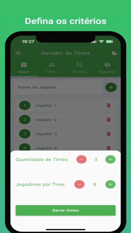 Sorteio de Times - Futebol screenshot 2 of 8