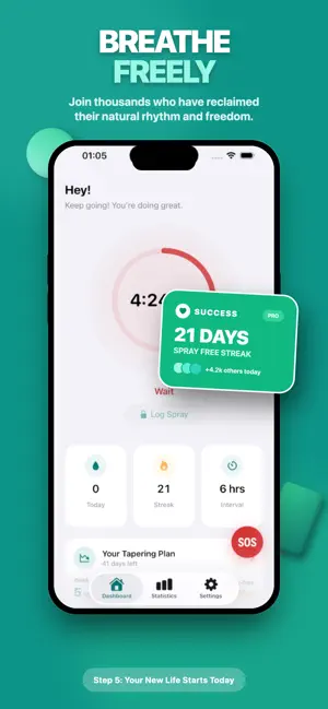 NoseClear: Quit Nasal Spray screenshot 2