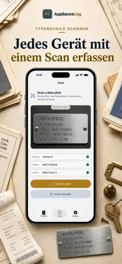 Screenshot von ApplianceLog: Serial Inventory auf dem iPhone 1