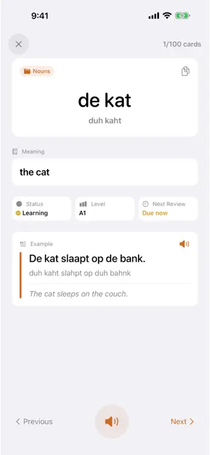 Learn Dutch Vocabulary Trainer screenshot 2