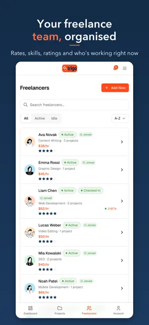 Trigo Freelancer Tracker screenshot 3