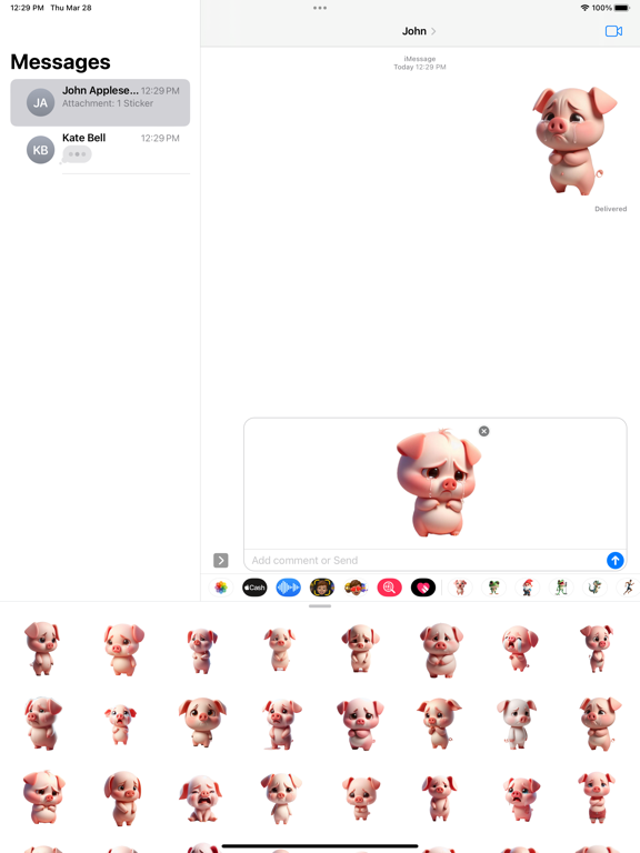 Screenshot #5 pour Sad Piglet Stickers