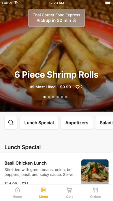 Thai Corner Food Express To Go iPhone screenshot 2 - Food & Drink app