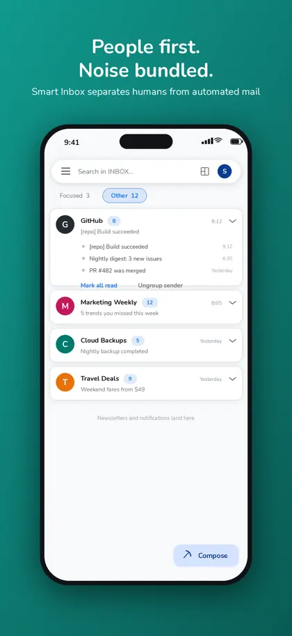 Capture d'écran 3 sur 6 de Webmail App: IMAP Email Client