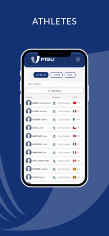 FISU Championships Results screenshot