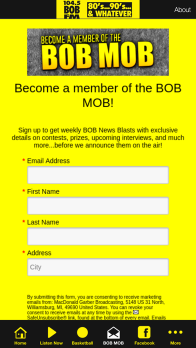 104.5 Bob FM iPhone screenshot 4 - Music app