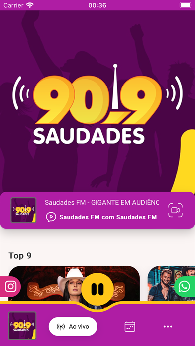 Saudades FM 90,9 MHZ Screenshot