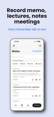 Voicenotes & Calendar: Voicely screenshot