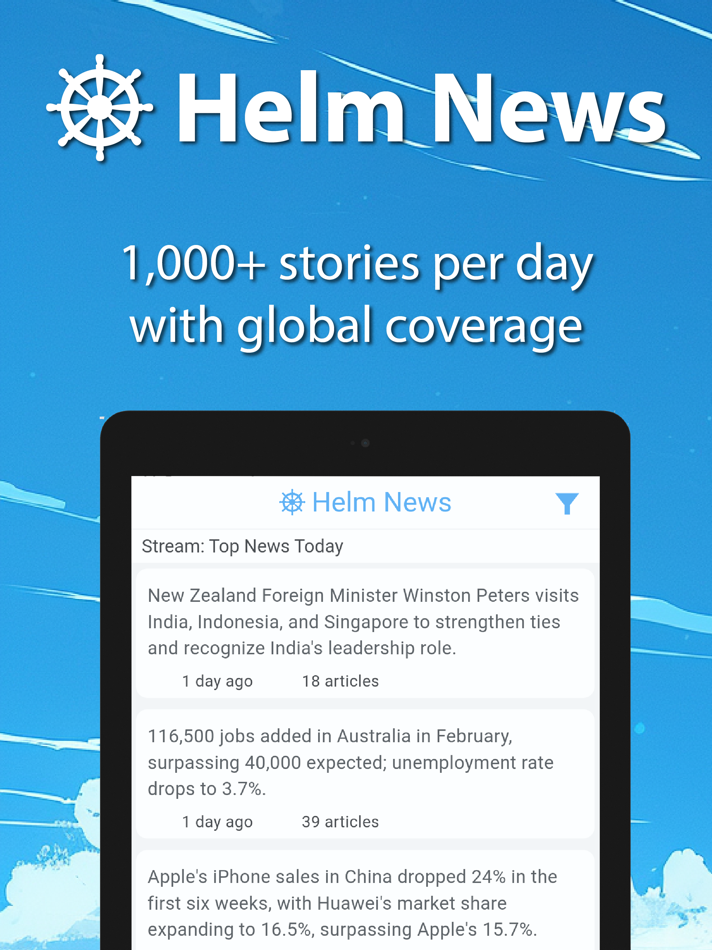 #1. Helm: Read & Learn Languages (iOS) 由: Helm News Inc.