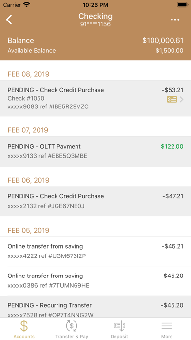 American Heritage Bank Mobile Screenshot