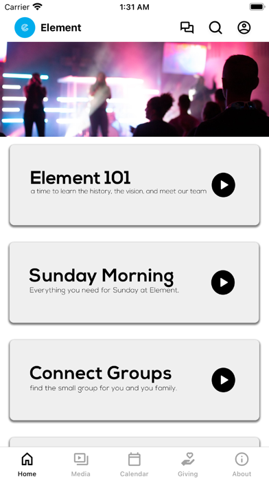 Element Church NC Screenshot