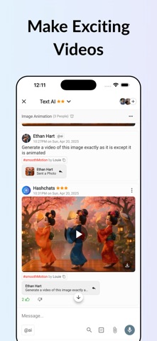 Hashchats - AI Group Messenger iPhone screenshot