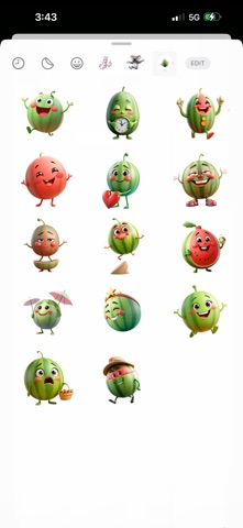 摇晃西瓜贴纸 screenshot