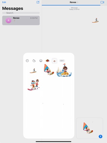 Water Sport Stickers iPad screenshot