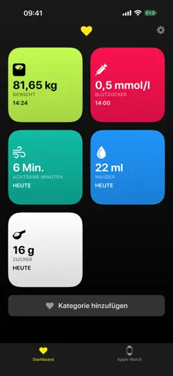 Screenshot von HealthFace auf dem iPhone 3