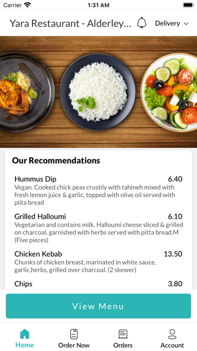 Yara Restaurant Alderley Edge Screenshot