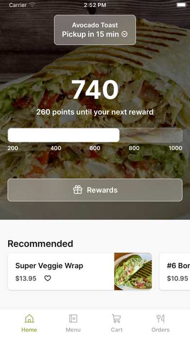 Avocado Toast To Go iPhone screenshot 1 - Food & Drink app