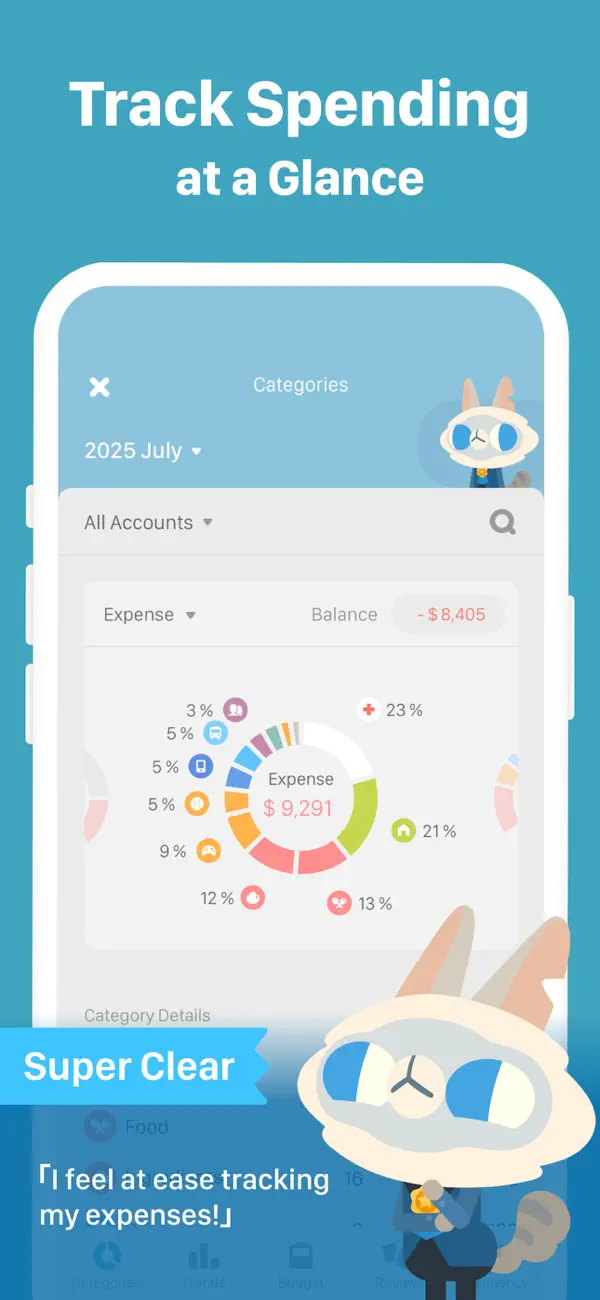 Screenshot #2 pour Fortune City: Expense Tracker