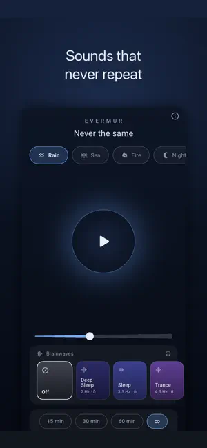 Evermur: Sleep & Rain Sounds screenshot 1