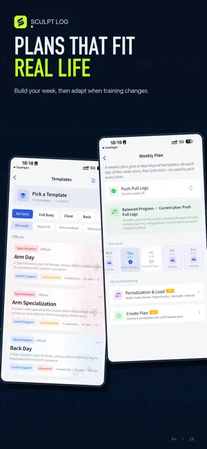 Sculpt Log:Gym Workout Tracker screenshot 4