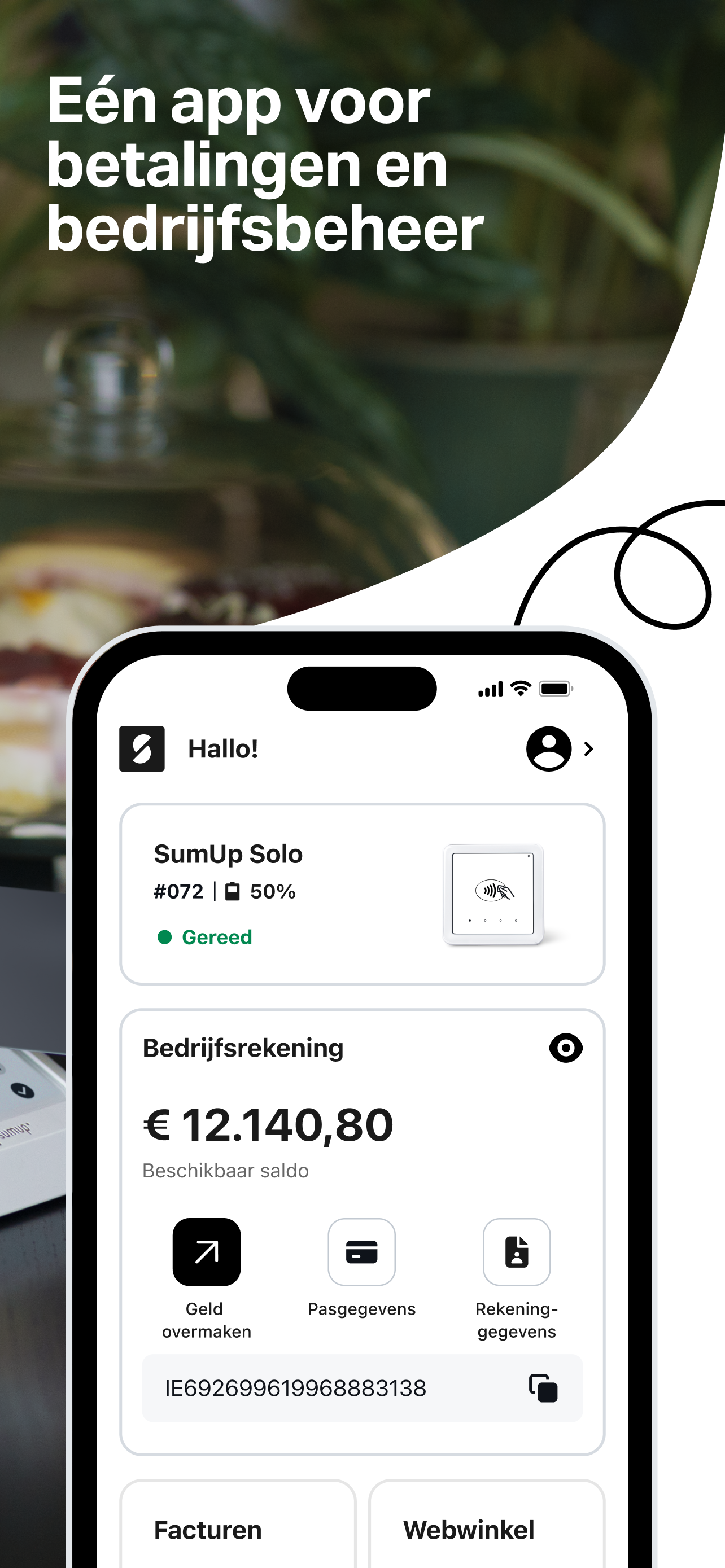 SumUp: Afrekenen en beheren