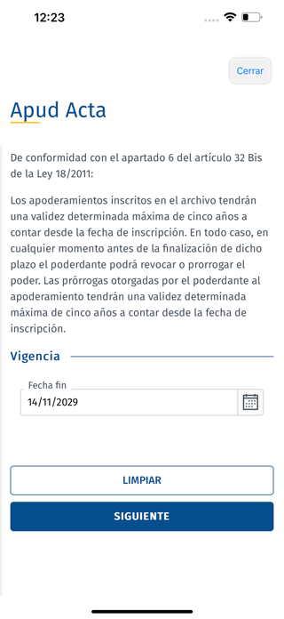 Apoderamiento APUD ACTA móvil Screenshot 4 of 7