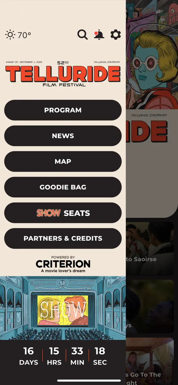 Screenshot #2 pour Telluride Film Festival SHOW