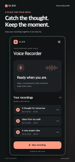Voice Recorder - SLOX screenshot 1