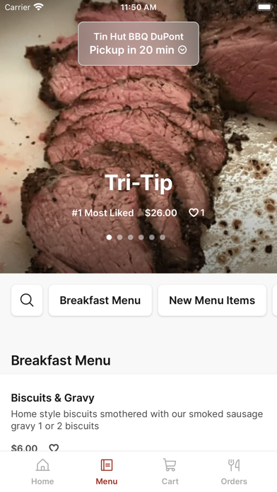 Tin Hut BBQ To Go iPhone screenshot 2 - Food & Drink app