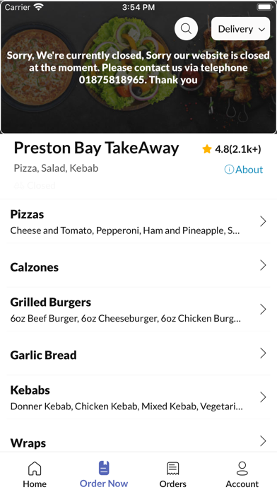 Preston Bay TakeAway Screenshot