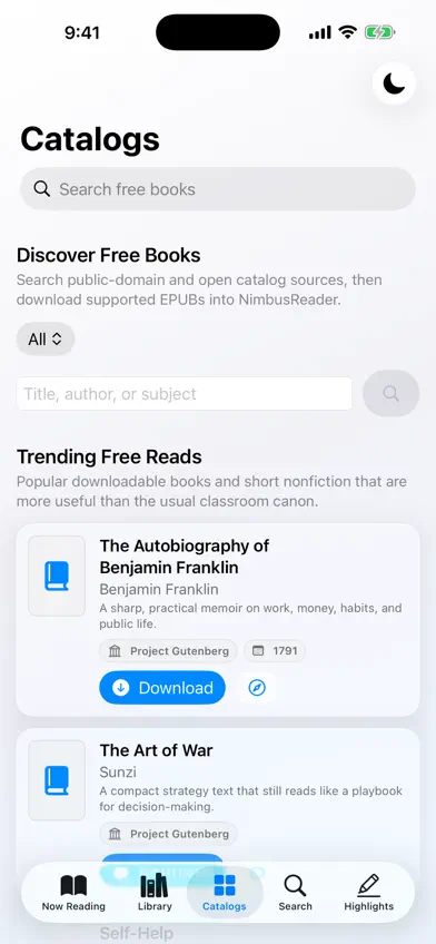 Nimbus Reader screenshot 2