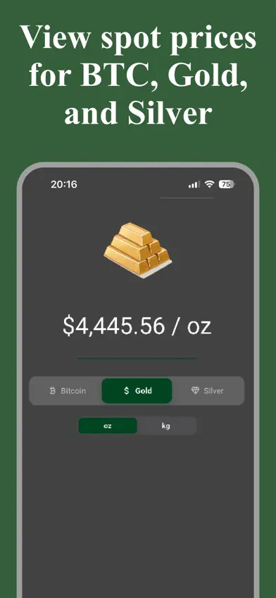 Live Bitcoin Gold Silver Price screenshot 1