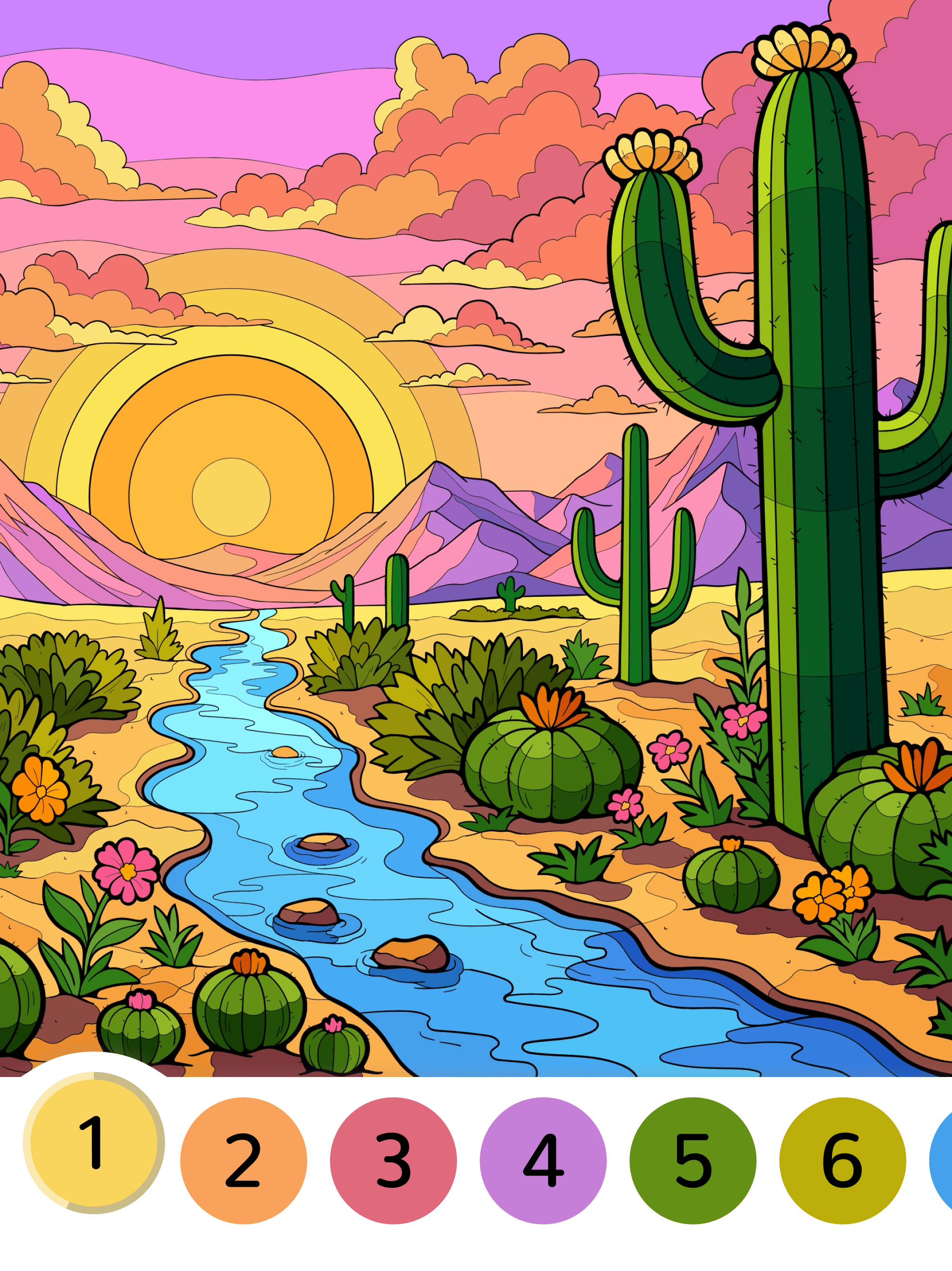 Flowerscapes: Color by Number screenshot 10