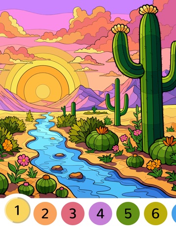 Flowerscapes: Color by Number screenshot 9