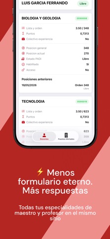 Docentes CAM. Interinos Madrid screenshot
