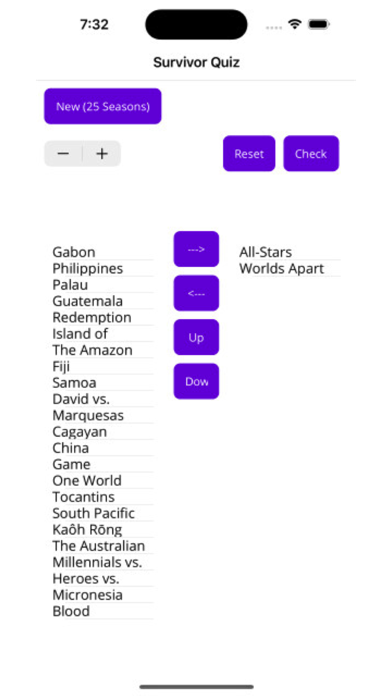 Survivor Quiz Screenshot