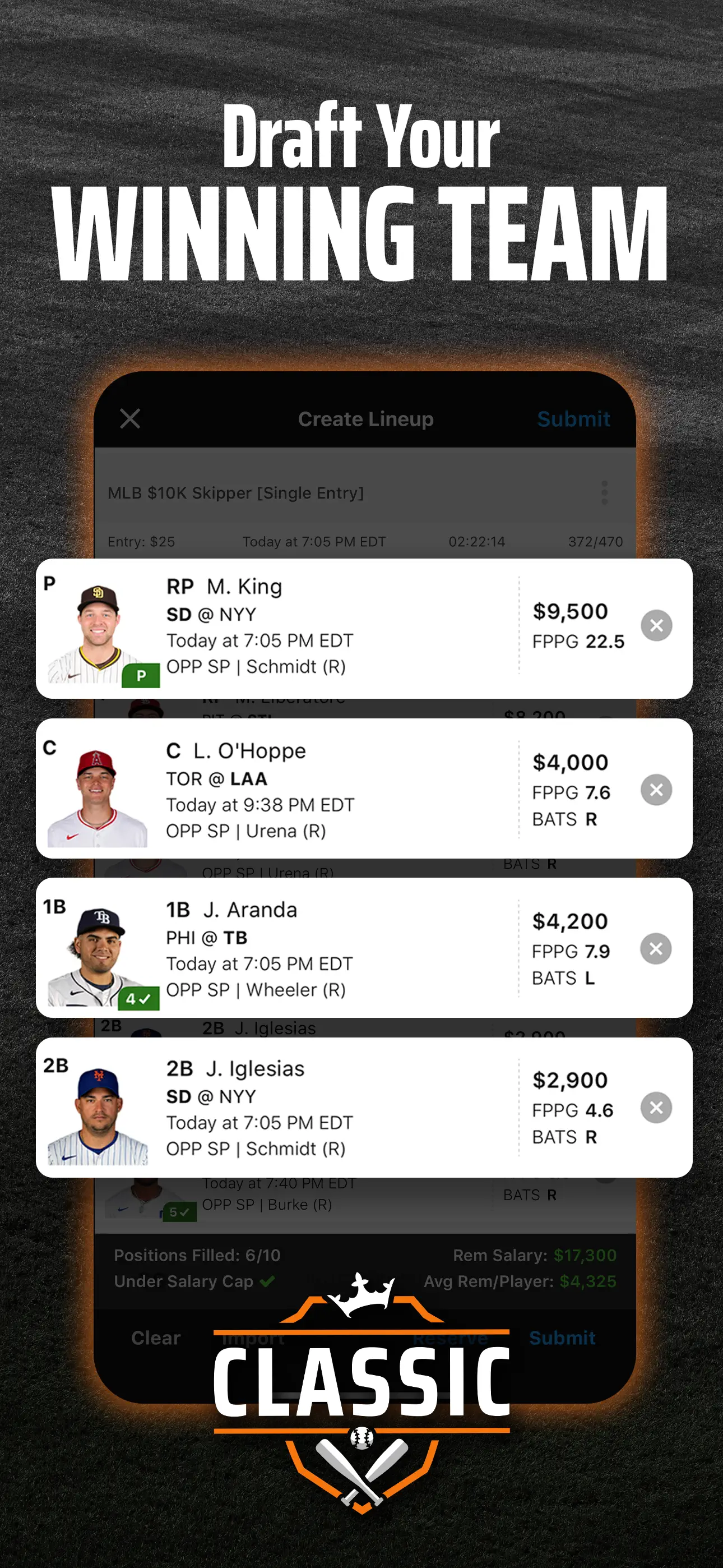 DraftKings Fantasy Sports screenshot 2