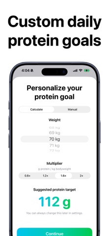 Proto Protein & Fibre Tracker screenshot