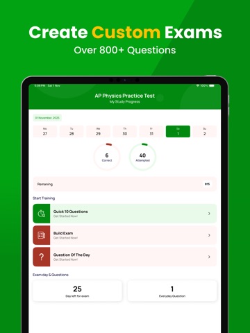 AP Physics Practice Prep Test iPad screenshot