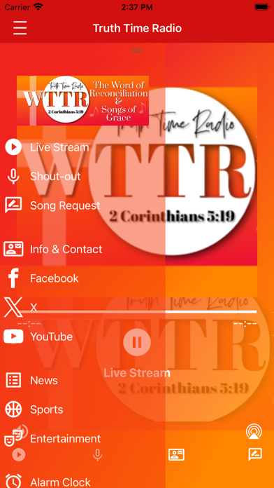 WTTR - Truth Time Radio iPhone screenshot 2 - Entertainment app