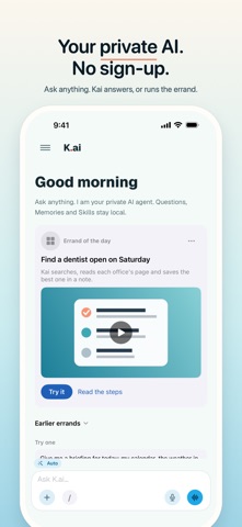 K.ai - Private AI Screenshot 1 of 9