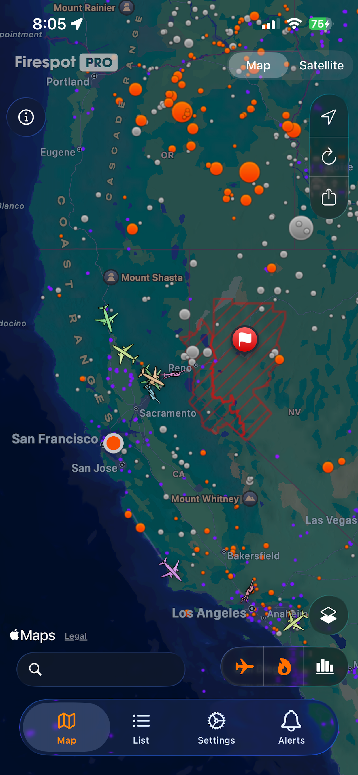 Firespot: Wildfire app