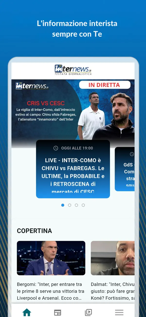 Screenshot #1 pour FCInterNews - App ufficiale