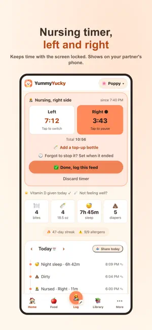 YummyYucky: Baby Tracker screenshot 2