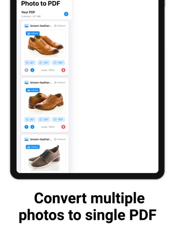 Photo to PDF | PDF Converter iPad screenshot