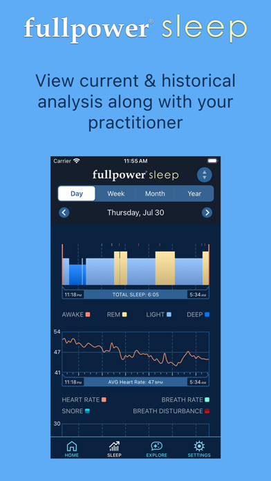 Fullpower® Sleep iPhone screenshot