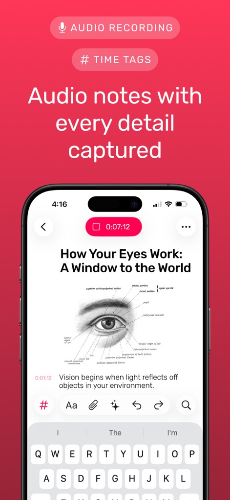 Noted: Record & AI Transcribe - See how Noted captures every audio detail and precisely links it with Time-Stamped Notes for easy reference.