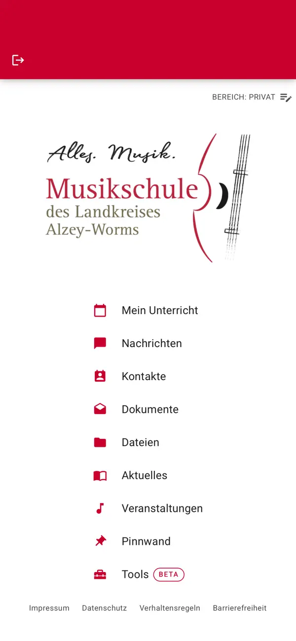 Screenshot #1 pour Kreismusikschule Alzey-Worms