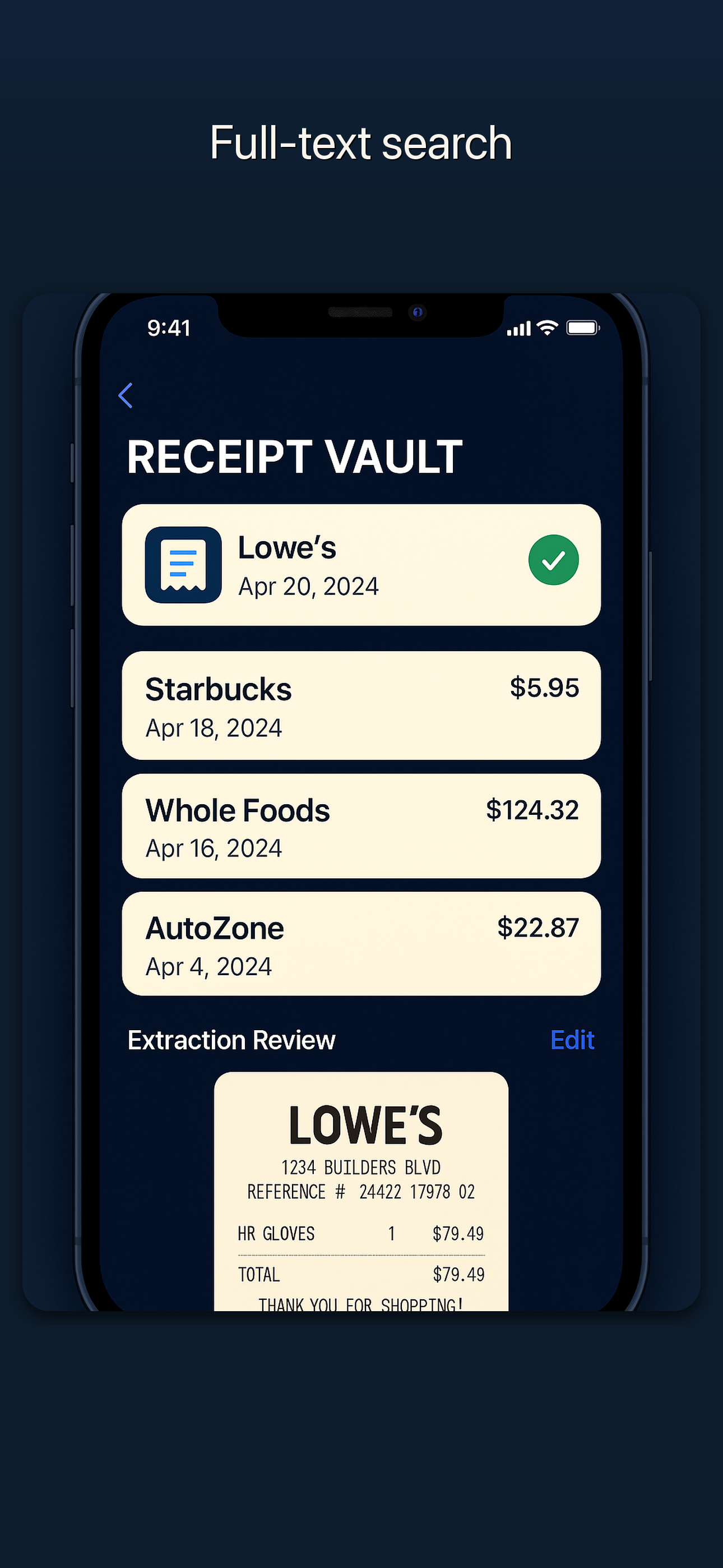 Receipt Vault: Scan & File screenshot 3