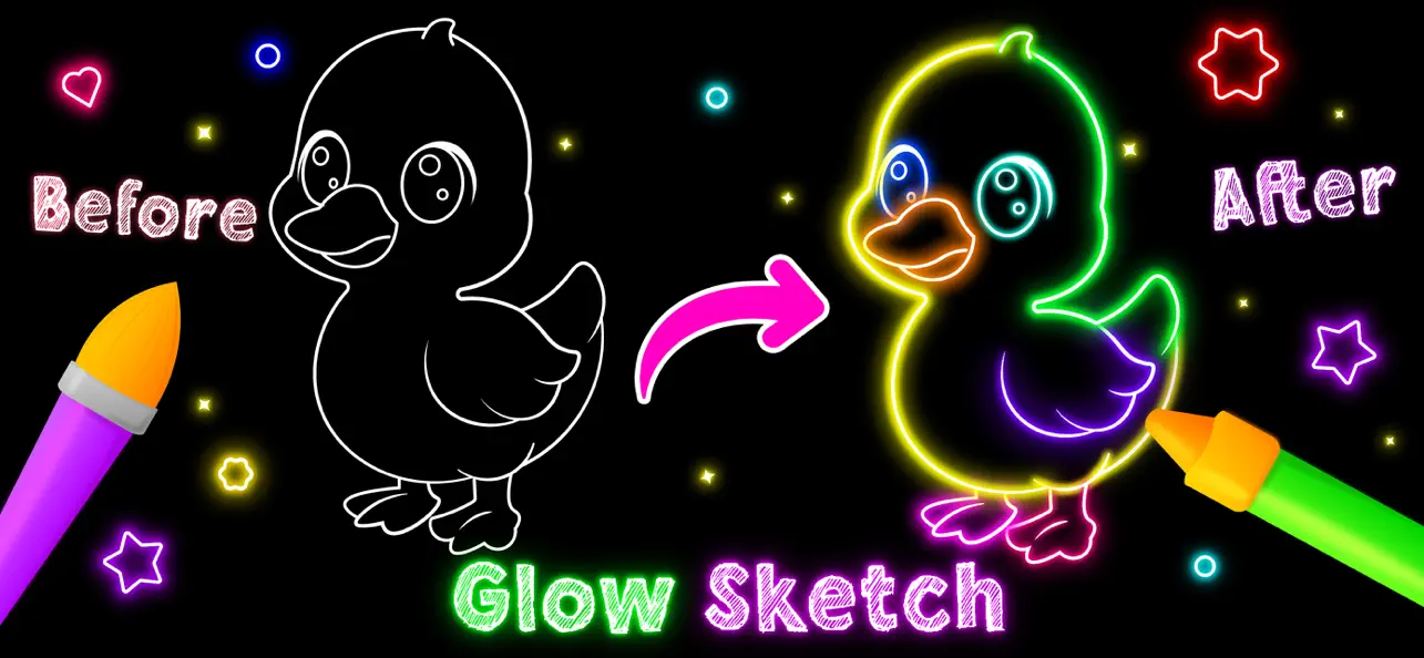 Screenshot #2 pour Joy Coloring : Glow Drawing